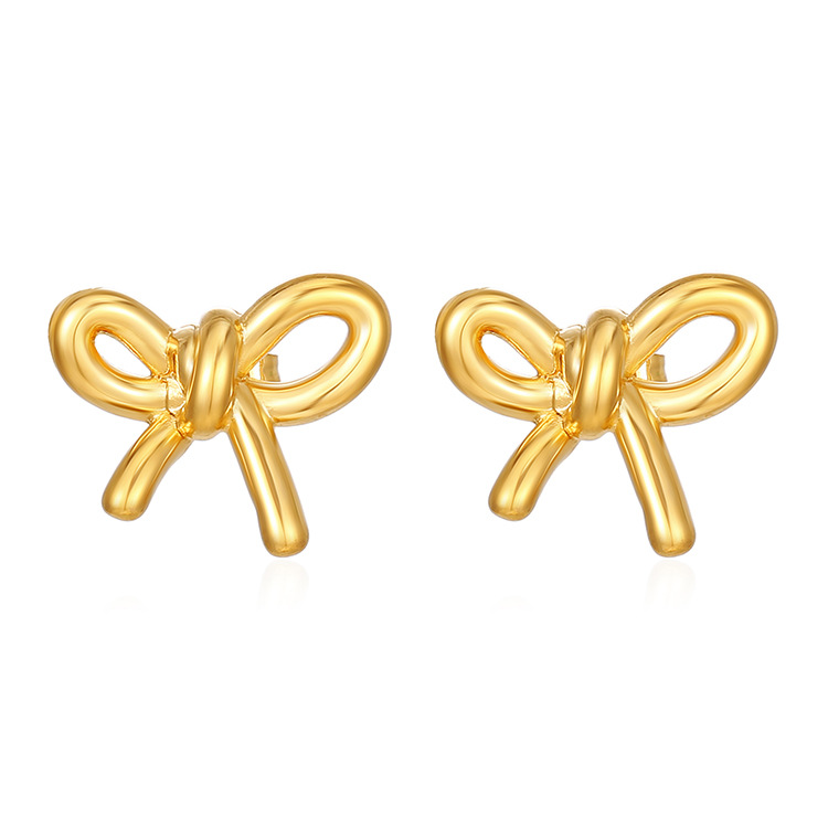 Square striped stainless steel earrings for women, 18K ear accessories, EU certified