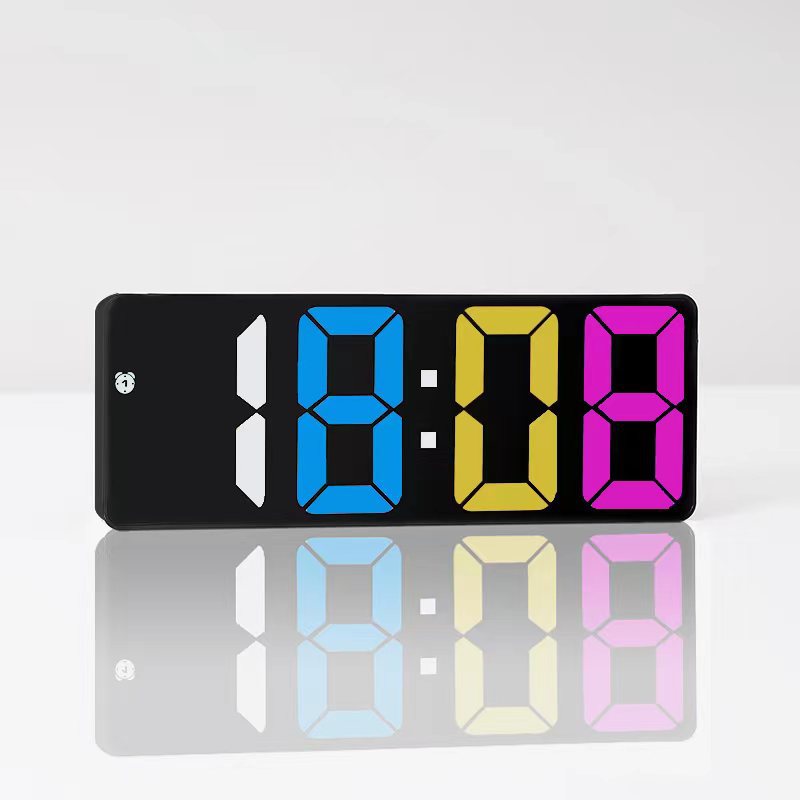 Mirror Alarm Clock Multifunctional LED Clock Makeup Mirror Alarm Clock Battery and Plug Dual-Use Alarm Clock 0711-0712