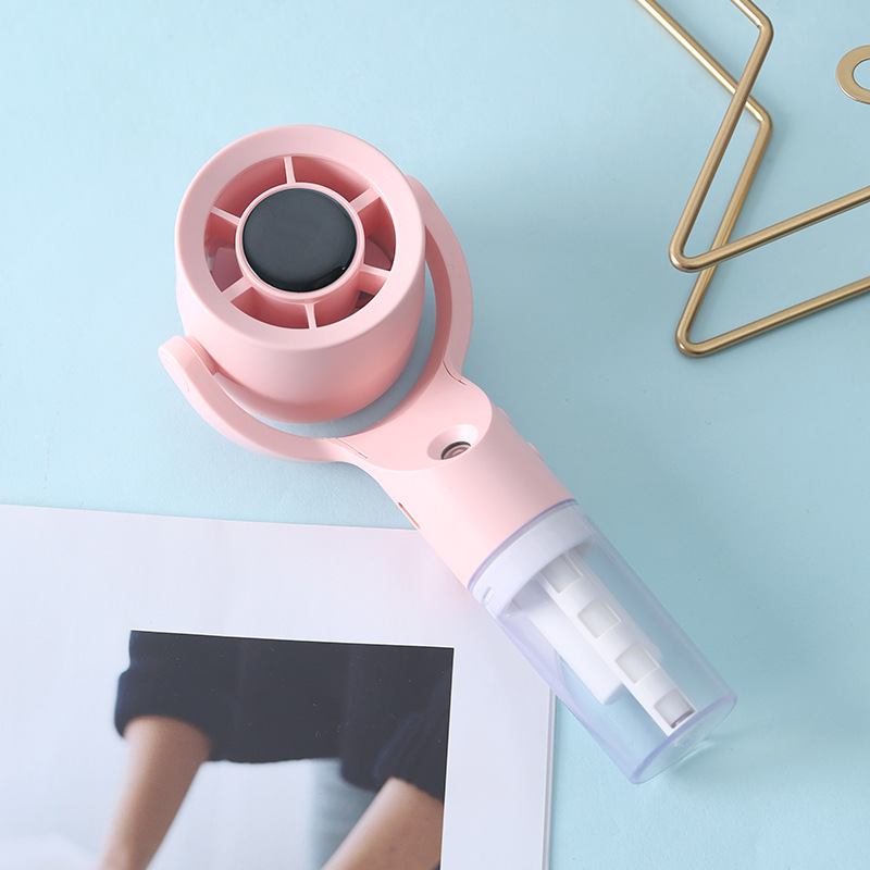 New Handheld Spray Fan Portable Mini USB Charging Outdoor Spray Humidifying Turbo Small Fan