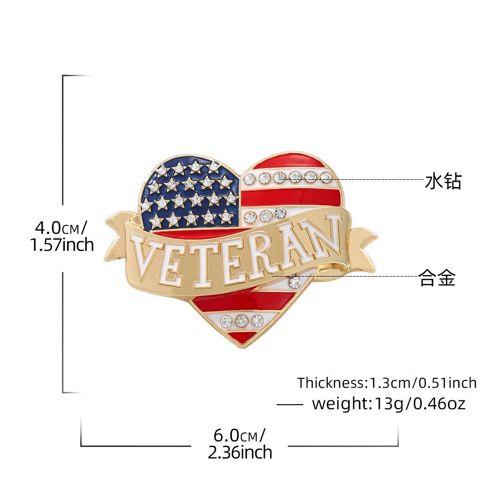 2026 US Founding 250th Anniversary Commemorative Brooch Independence Day Patriotic Medal Corsage Accessory