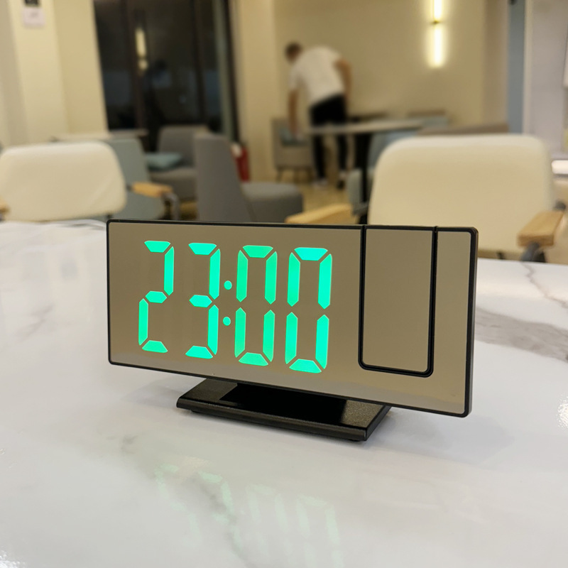 Mirror Projection Clock Alarm Clock Digital Temperature Time Projection Clock Desktop Living Room