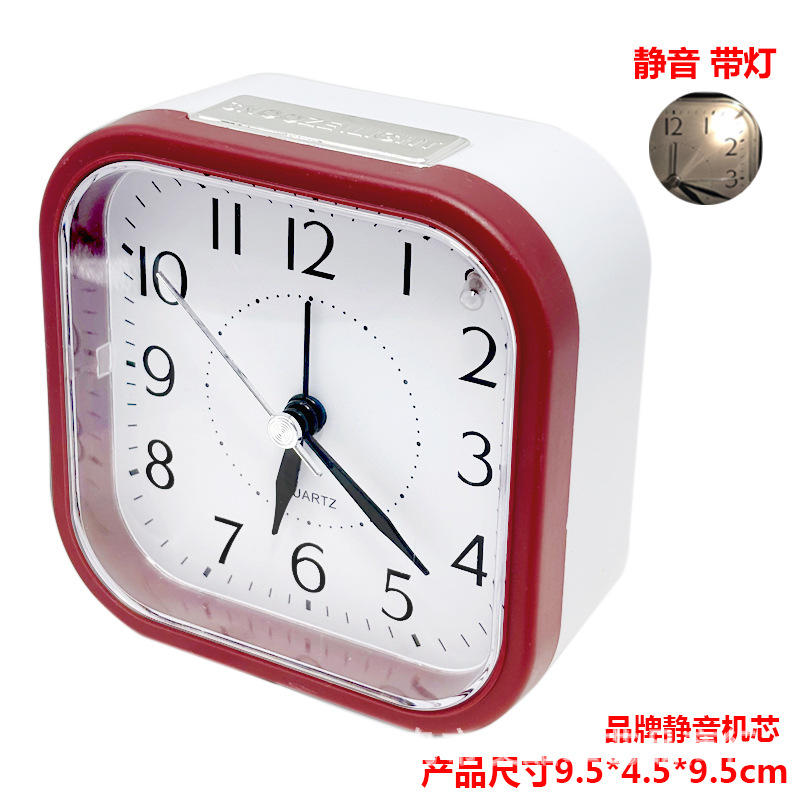 Silent Alarm Clock Unbreakable Acrylic Mirror with Snooze and Light Children Student Special Alarm Clock