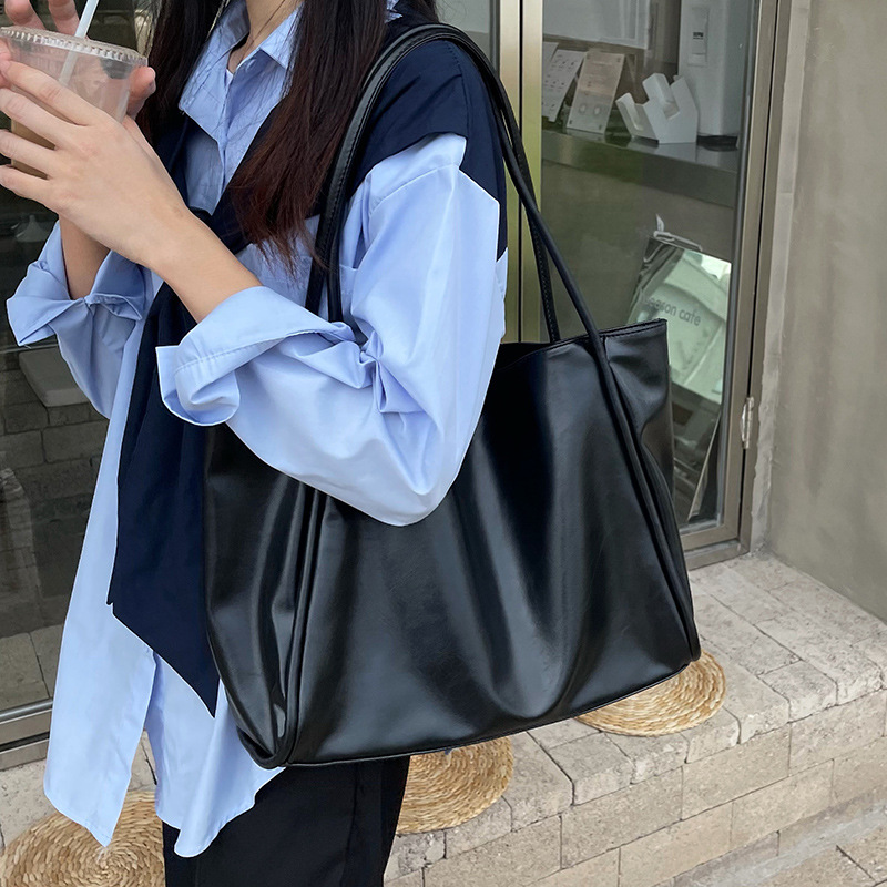 Women's Bag New Handheld Large Tote Bag Large Capacity Single Shoulder Casual Underarm Bag