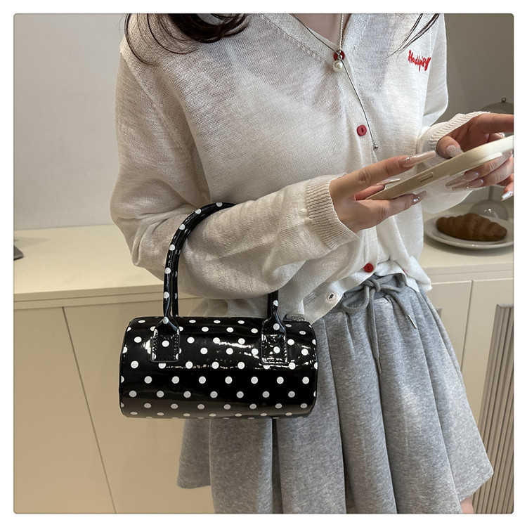 2026 New Handbag Cute Polka Dot Commuter Bag Women Boston Handbag