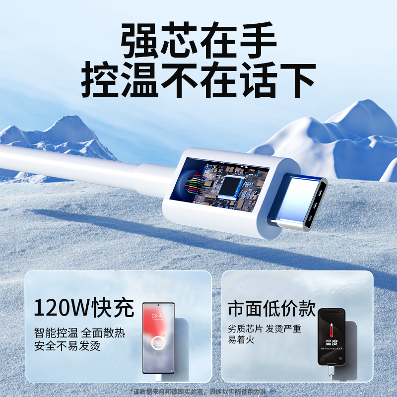 120W fast charging data cable for vivo 90Pro fast charging cable iqoo78910 charging cable