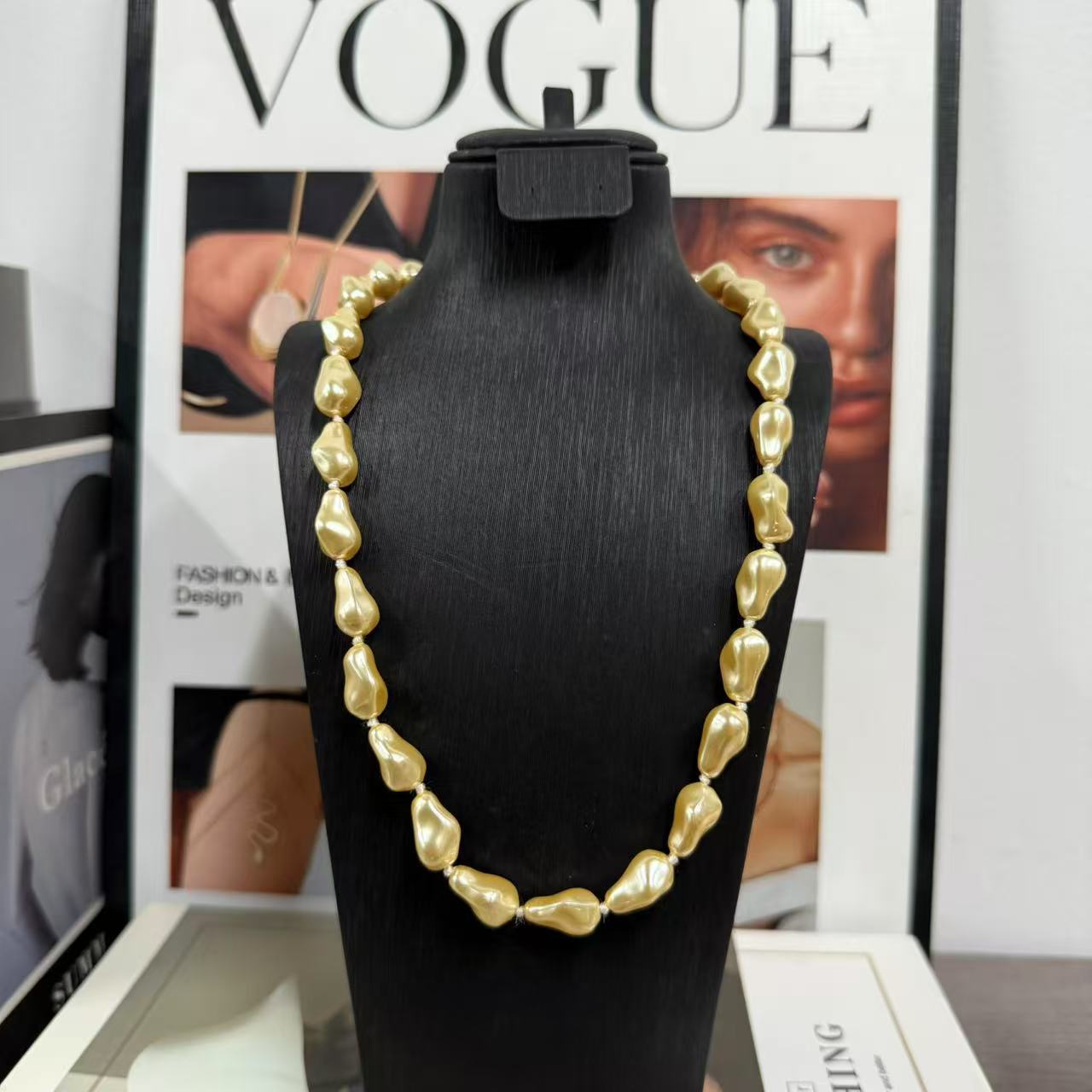 New Style Irregular Baroque Pearl Necklace for Women, Sweater Chain, Clavicle Chain Accessories