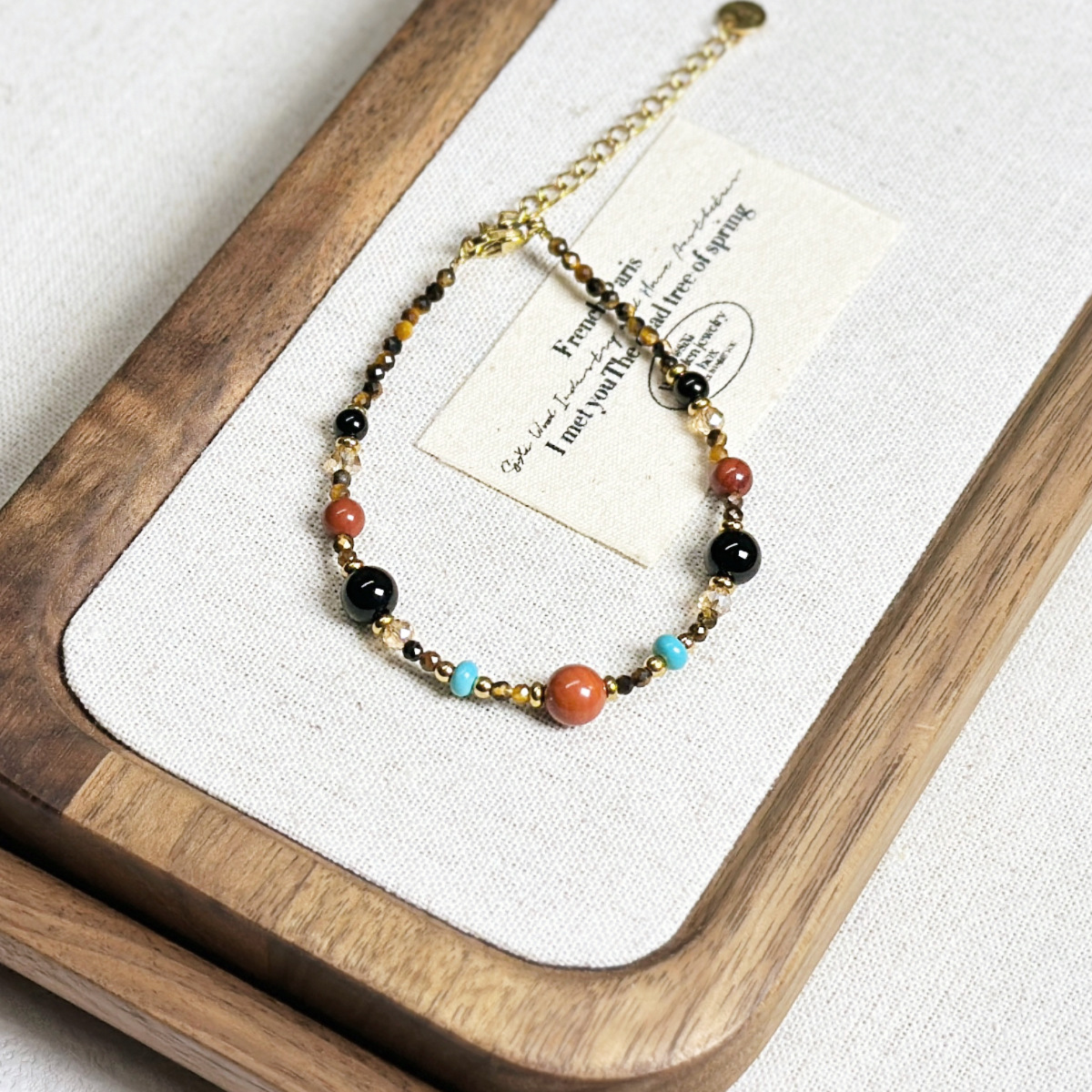 Dunhuang Style Red Agate Beaded Bracelet New Chinese Style Bracelet Women