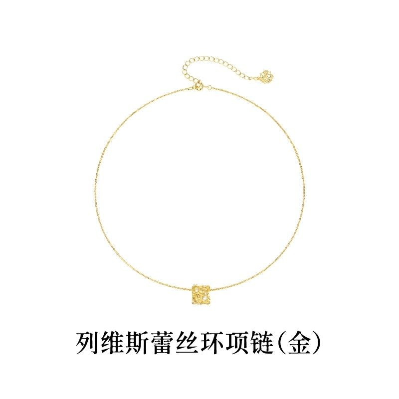 蕾丝项链金色