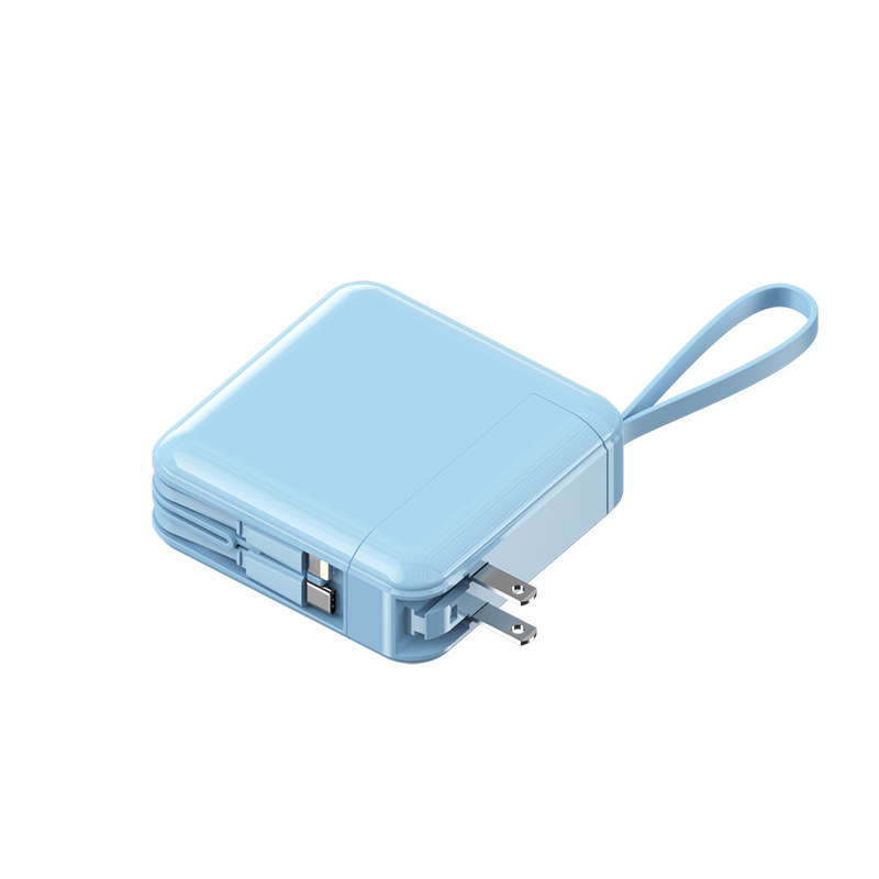 Fast charging AC charger plug power bank 10,000/20,000 mAh PD cable mobile power supply