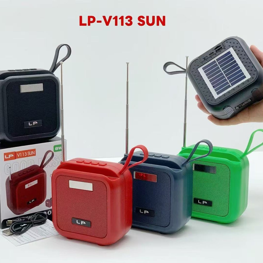 Liangpai LP-V113SUN Solar Bluetooth Speaker with FM Antenna Outdoor Radio Portable Subwoofer