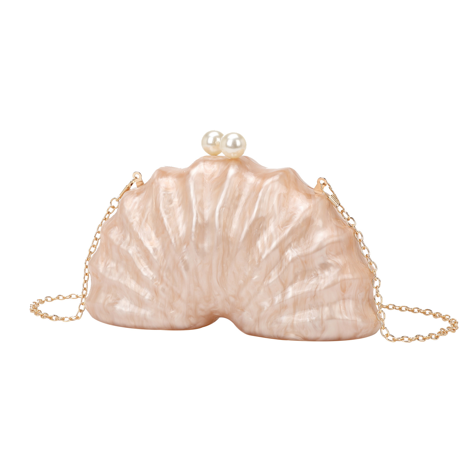 2024 New Women's Evening Bag Irregular Shell Acrylic Bag Wedding Evening Clutch Bag