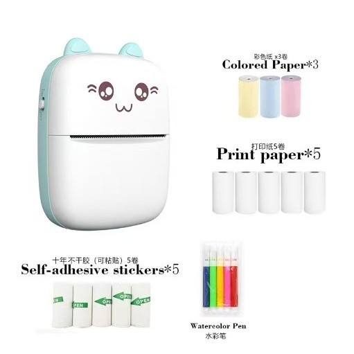 Mini C9 small portable printer photo search question thermal paper student wrong question