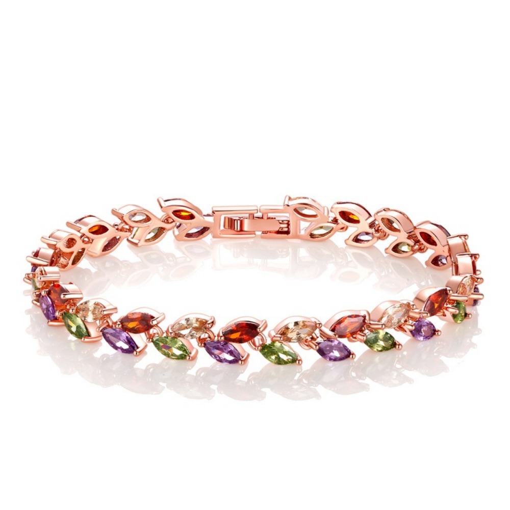 Colorful zircon bracelet series women copper bracelet micro-set zircon luxury jewelry
