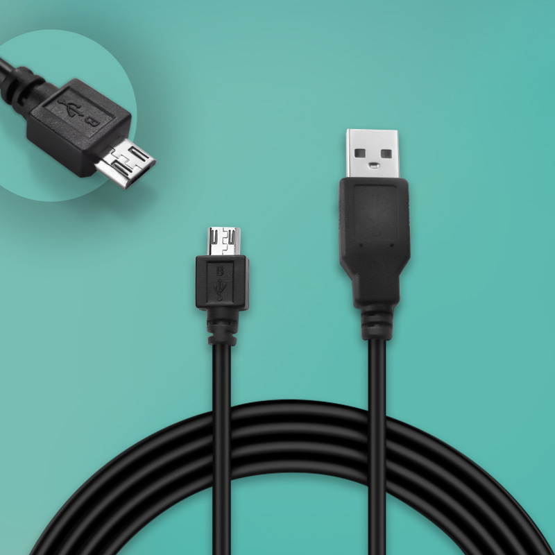 PS4 controller charging cable USB data cable micro5p 1.5M black anti-original white tie game console