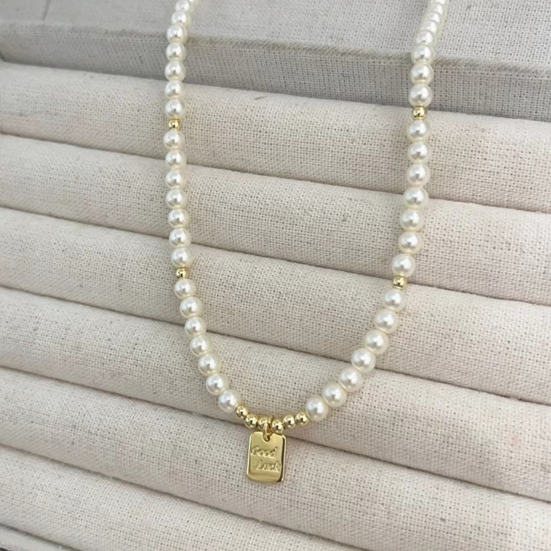 New autumn winter lucky pendant Shi's pearl necklace sense of style sense