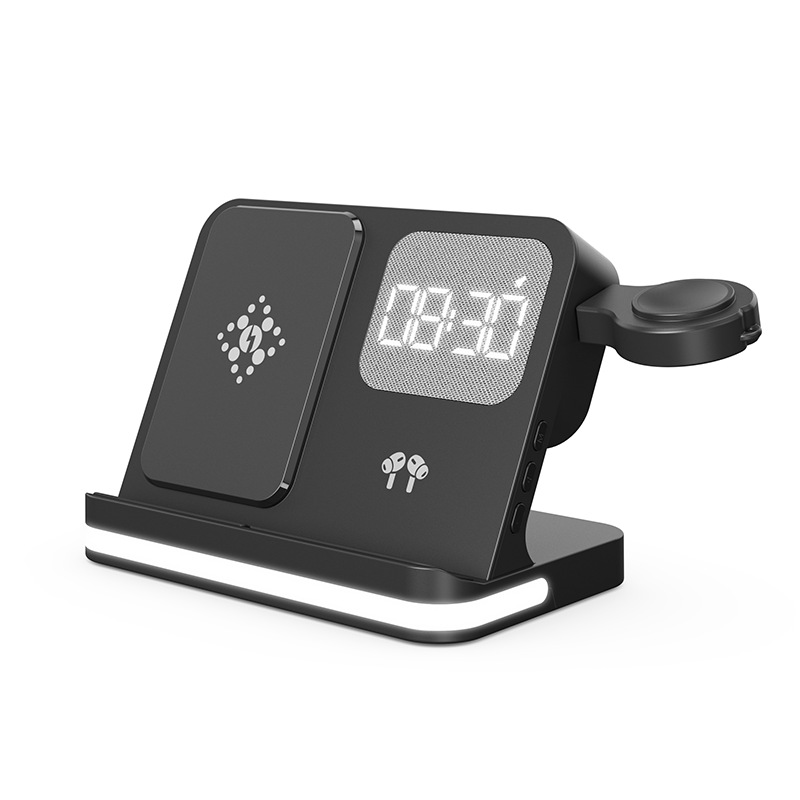 Selected 7-in-1 Clock Alarm for Apple Huawei Samsung Phone Watch Earphone Wireless Charger