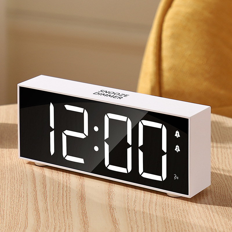 2023 New Full Color LED Alarm Clock Multifunctional Colorful Digital Display Large Color Screen Electronic Children's Clock