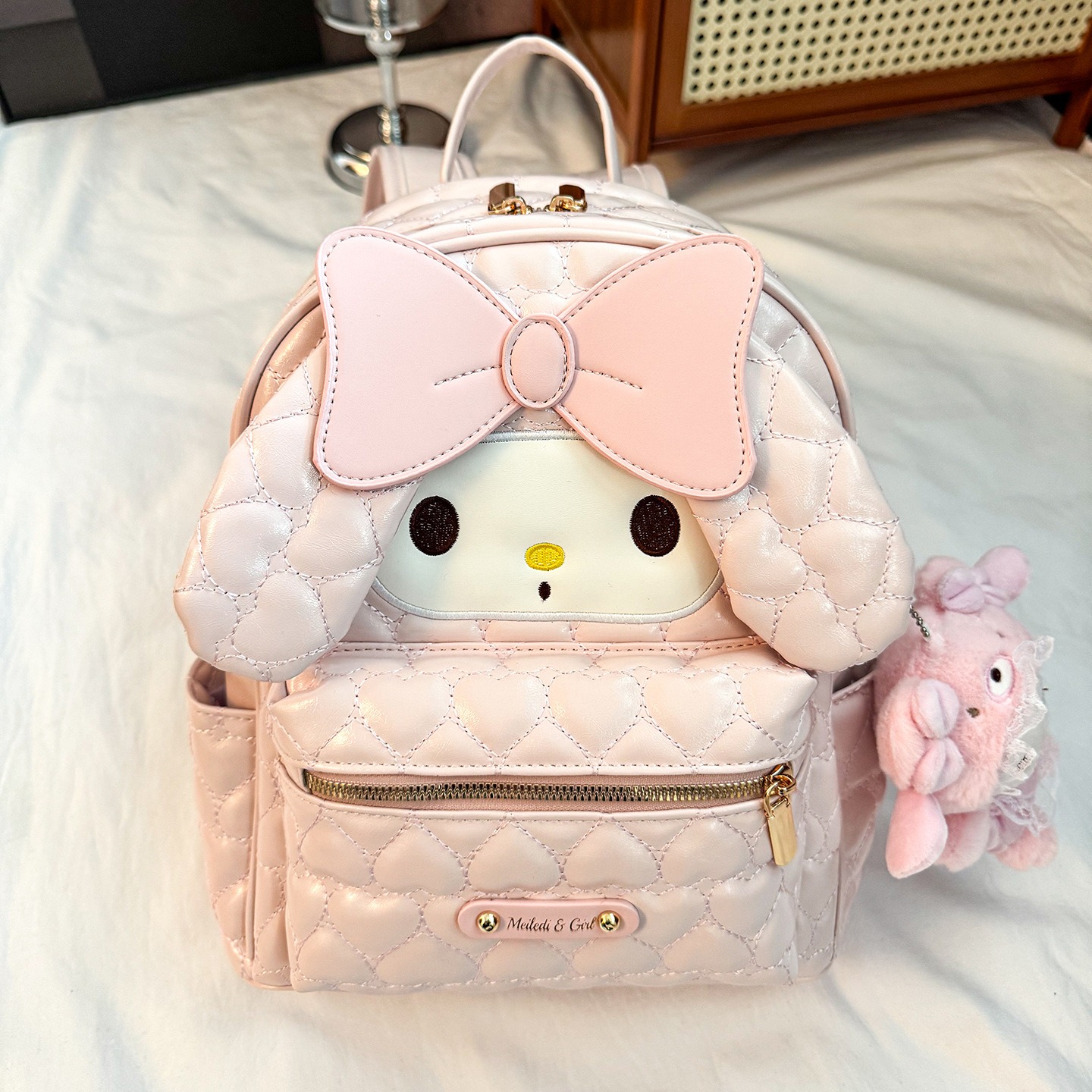 Melody 3D Butterfly Backpack Soft Girl Style Cartoon Quilted Backpack Student Commute Travel Bag