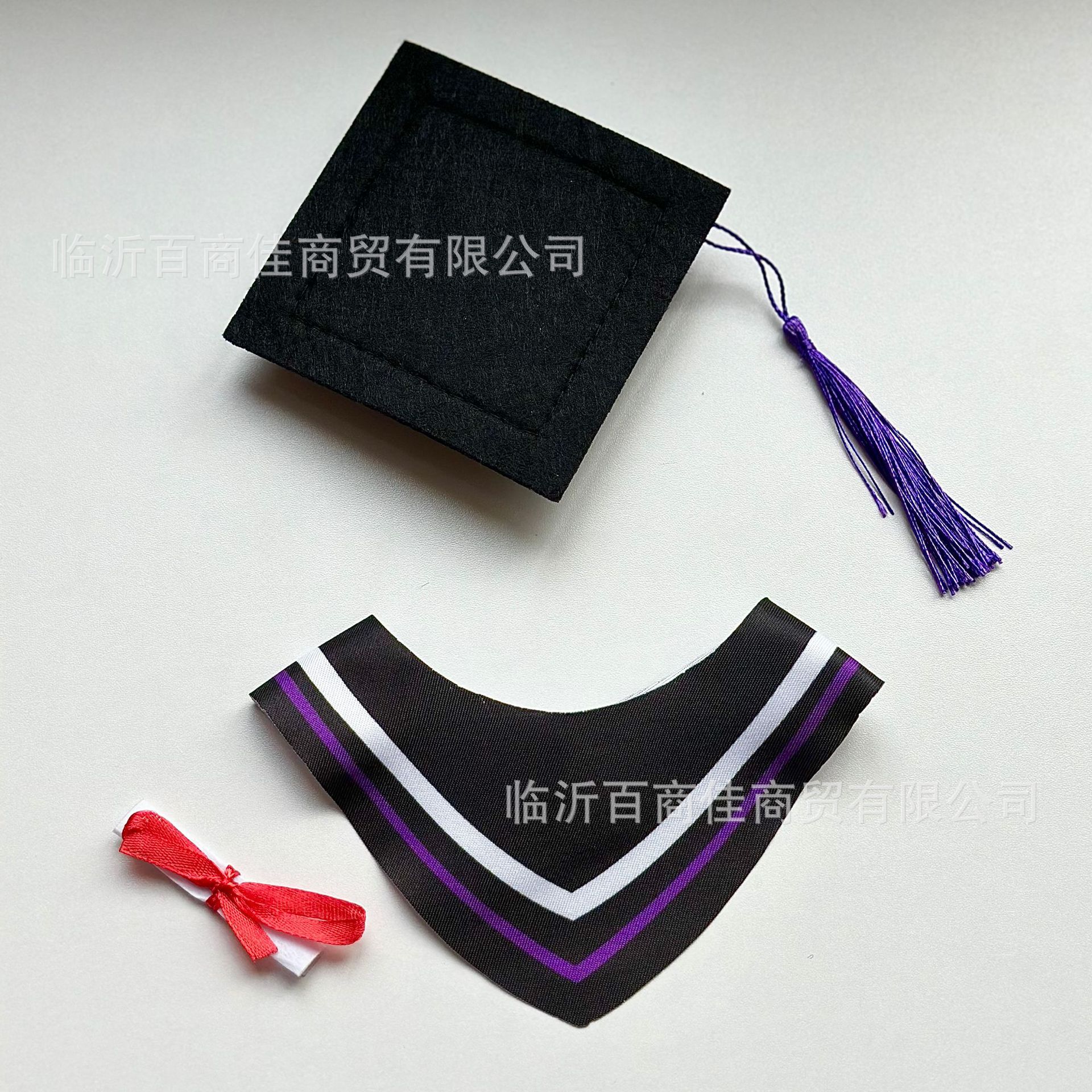Doctoral uniform 30CM plush doctoral cap certificate set plush toy doll doctoral clothes hat graduation gift