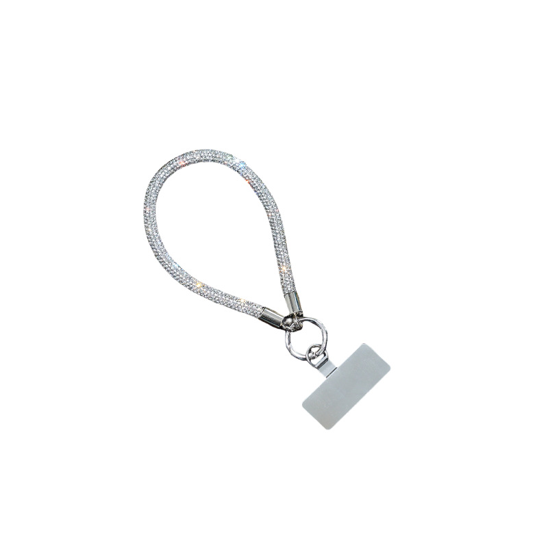 Full rhinestone phone lanyard women with rhinestone phone chain short long hand neck lanyard universal shoulder back pendant shiny rhinestone