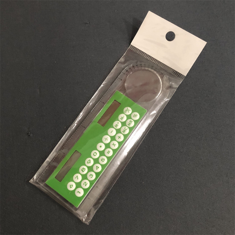 Magnifying Glass Scale Calculator Mini 8-Digit Solar Student Stationery Ultra-Thin Portable Gift Computer