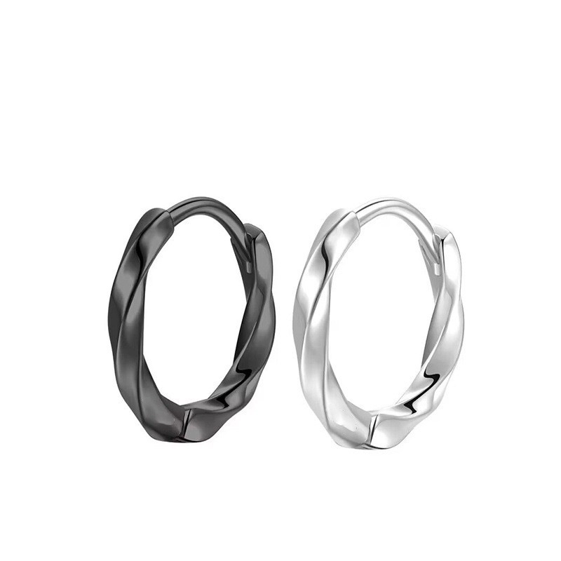 Earrings for men, ear piercing plain circle ear bone hoop earrings 2023 new women single ear jewelry