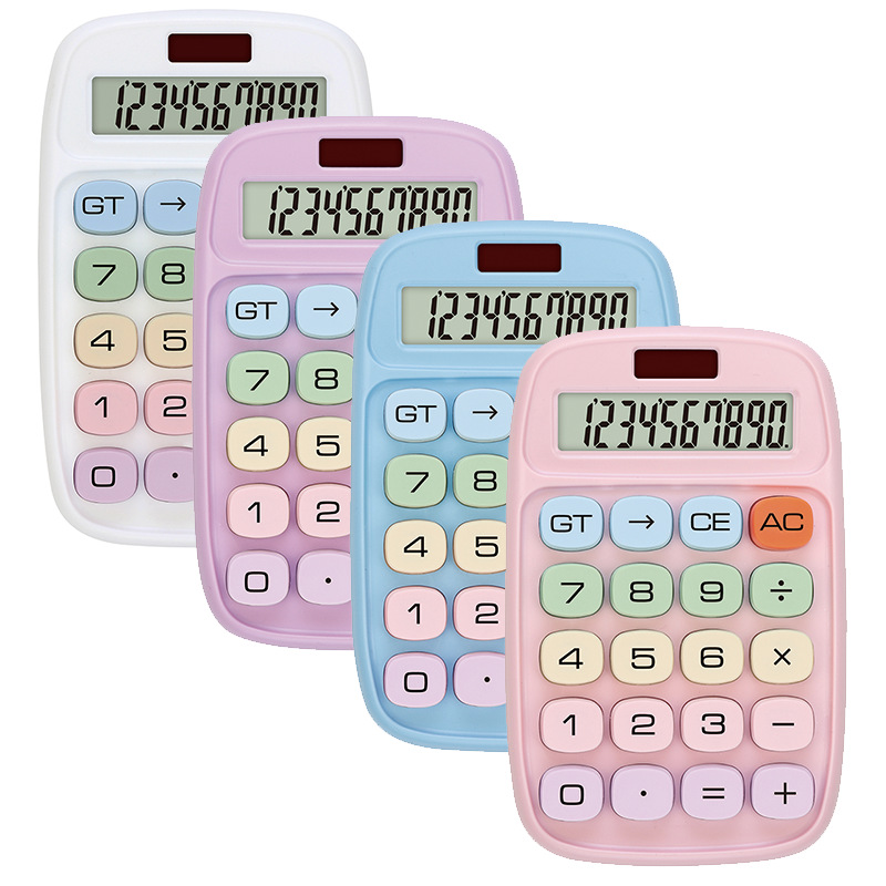 New calculator dopamine true solar macaron color 12-digit student office calculator