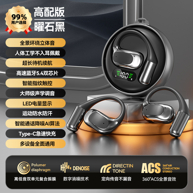 2026 New M114 Wireless Ear Hook Bluetooth Earphone Stereo Sound Ultra Long Battery Life Huaqiangbei