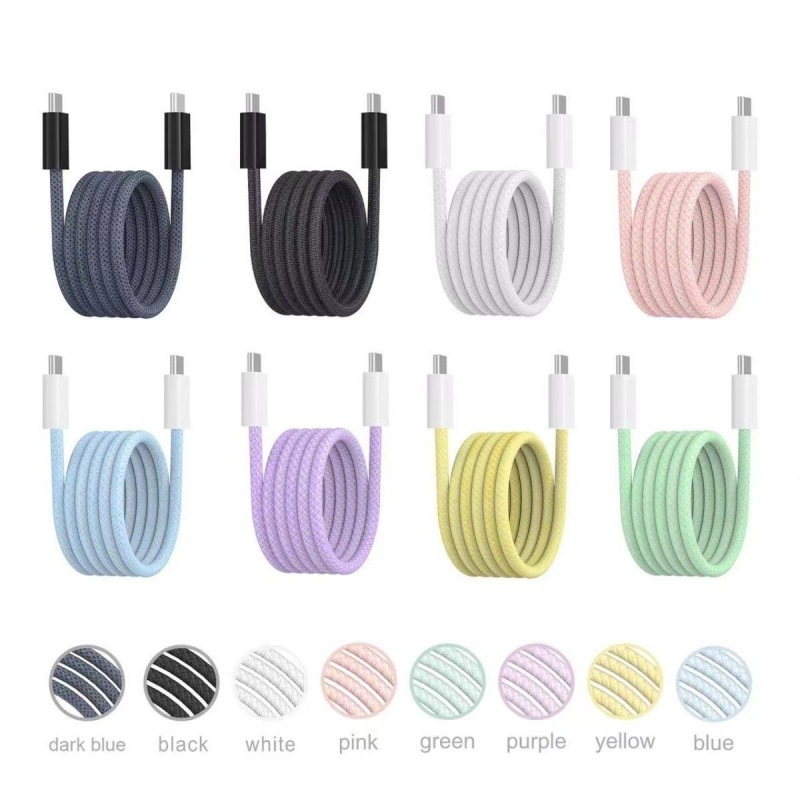 PD 60W Fast Charging Data Cable for Apple 15 Plus Braided Cable iPhone 15 Pro MAX 48 Braid Charging