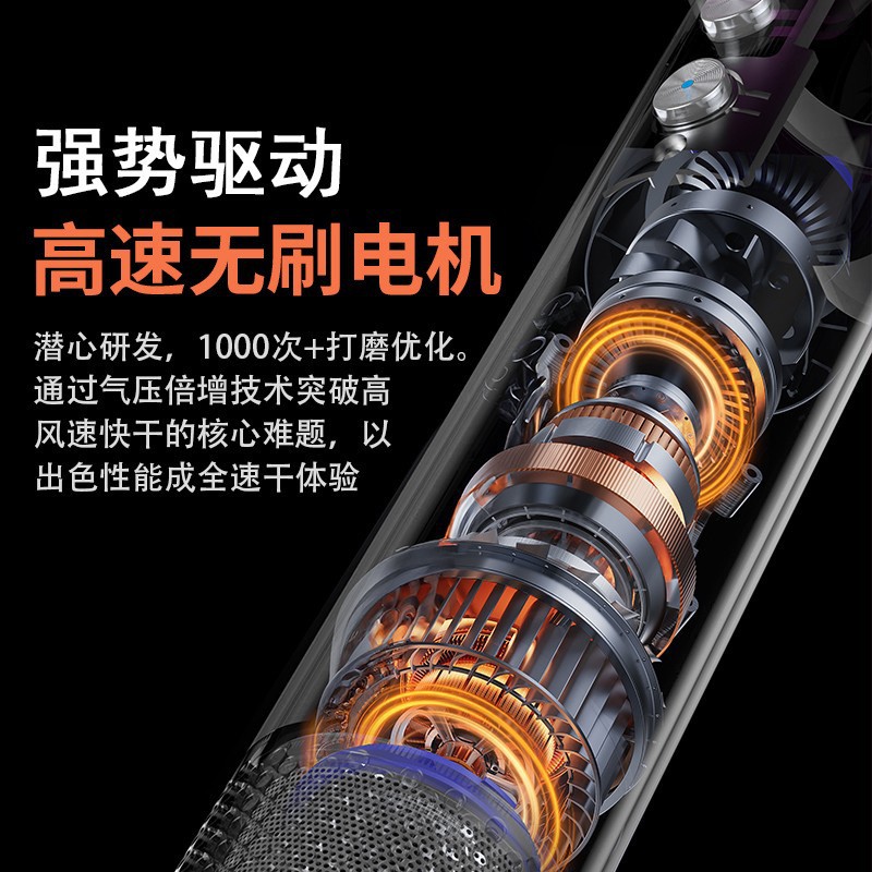 High-speed hair dryer blowing hair non-damaging negative ion hair dryer high-power top configuration high wind speed hair dryer wholesale