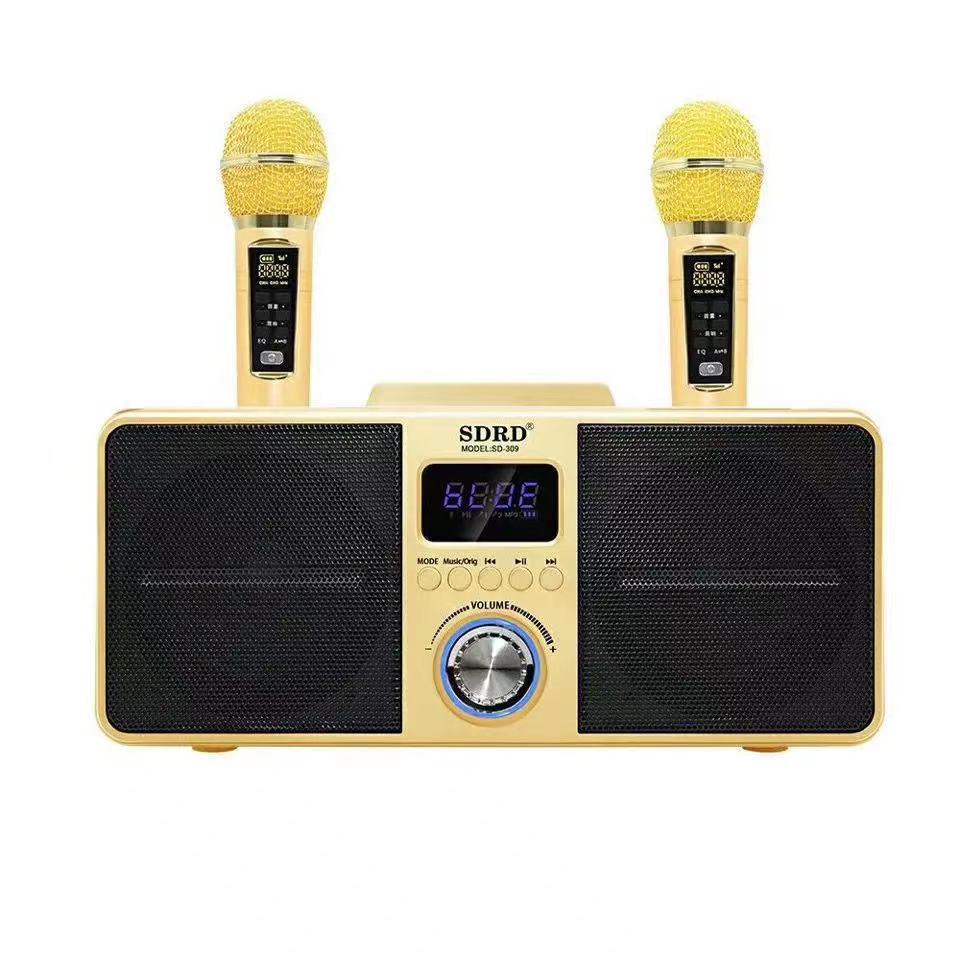 SD309 All-in-One Connect TV Phone Singing KTV Wireless Microphone Bluetooth Speaker