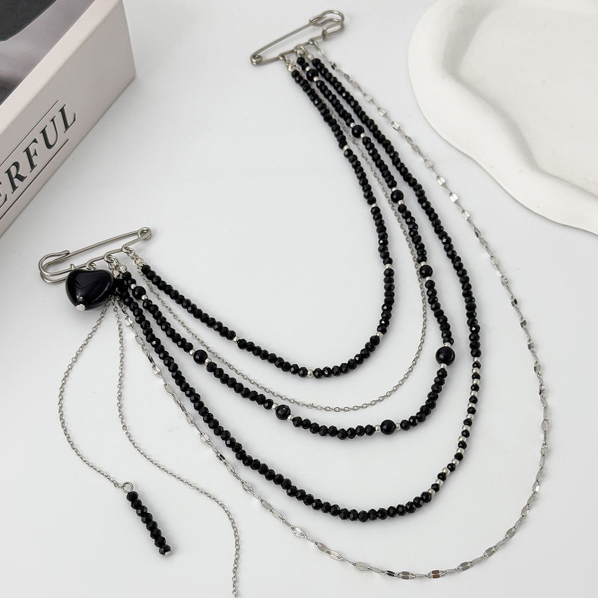 Jewelry hip-hop tassel chain brooch star pendant pin suit decoration