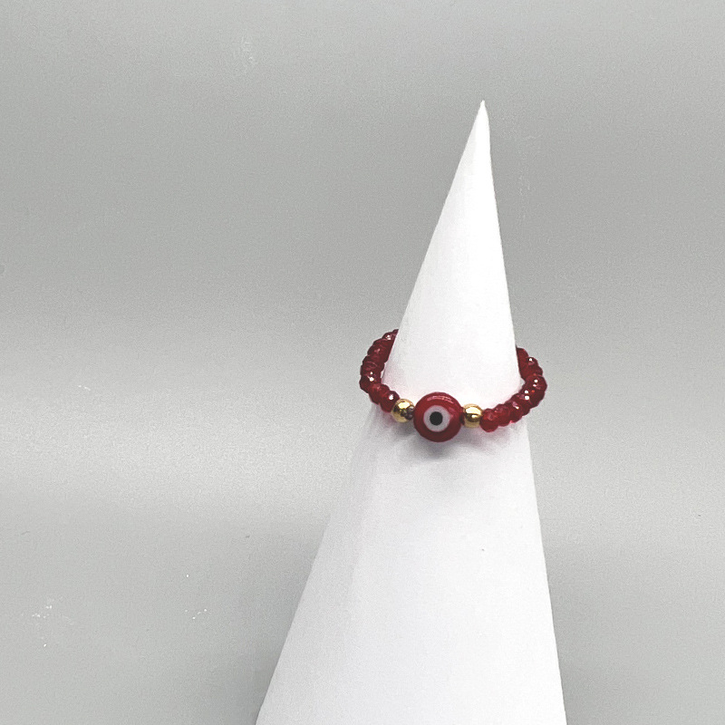 Fengxin Women's Fashionable Hand Accessories: Colorful Stretch Rings, Devil's Eye Rings, and Tail Rings