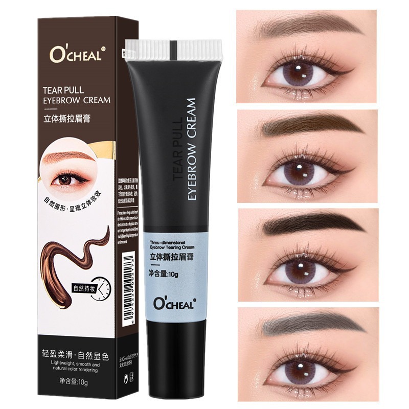 Cross-Border Foreign Trade Cosmetics O'Cheal 3D Peel-Off Eyebrow Gel Waterproof Long-Lasting Color Non-Smudging Peel-Off Dye Eyebrow Gel
