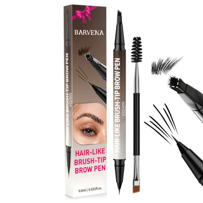 BARVENA Natural Flowing Wild Eyebrow Pencil Waterproof Sweatproof Dual-End Eyebrow Pencil