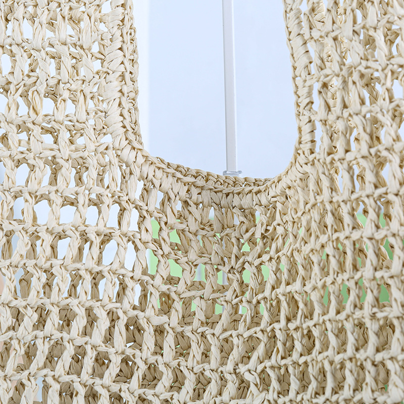 New Large Capacity Hollow Out Woven New Woven Bag Large Capacity Straw Bag Fresh Handheld Beach Bag