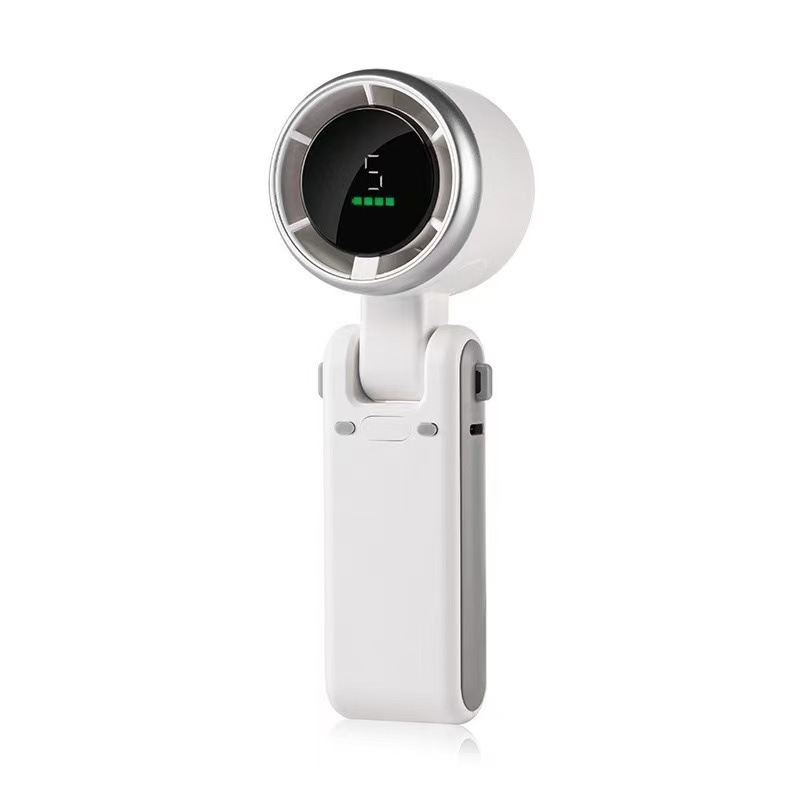 N607 Foldable Handheld Fan Turbo High Speed Silent Strong Wind USB Charging Neck Fan