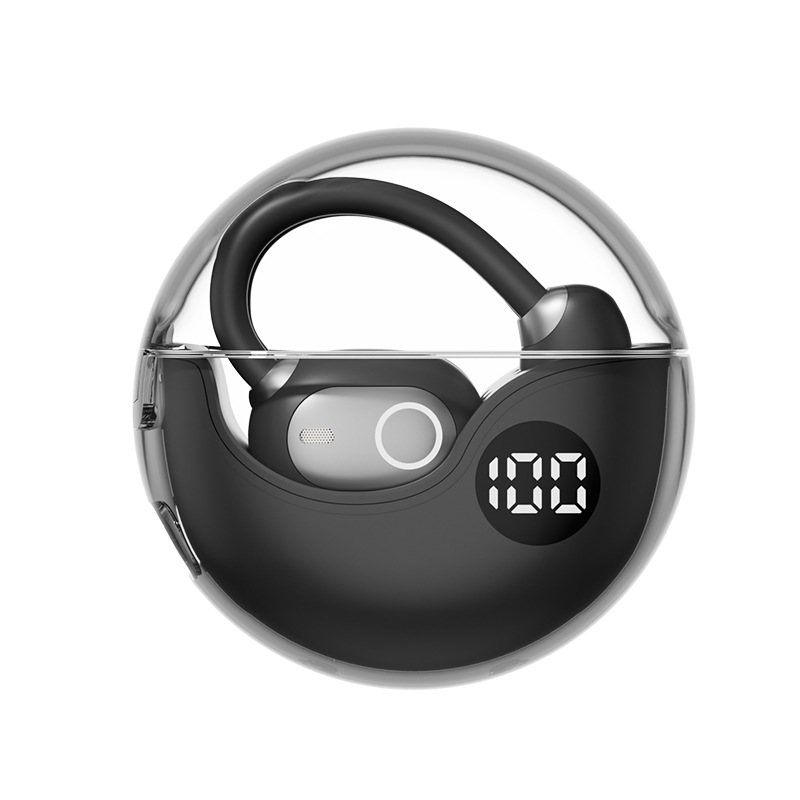 OWSM80 New Transparent Ear Clip Bluetooth Earphone with Bright Display and Long Battery Life Open Ear Headphones