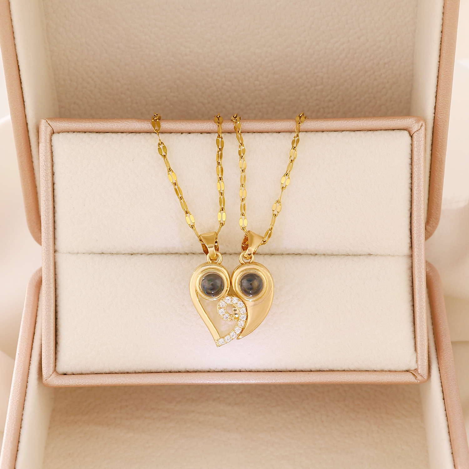 Magnetic Sun Moon Couple Necklace Gift for Girlfriend