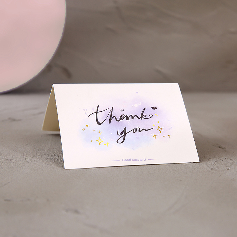 Gold foil greeting card birthday gift card flower shop gift card blessing greeting card