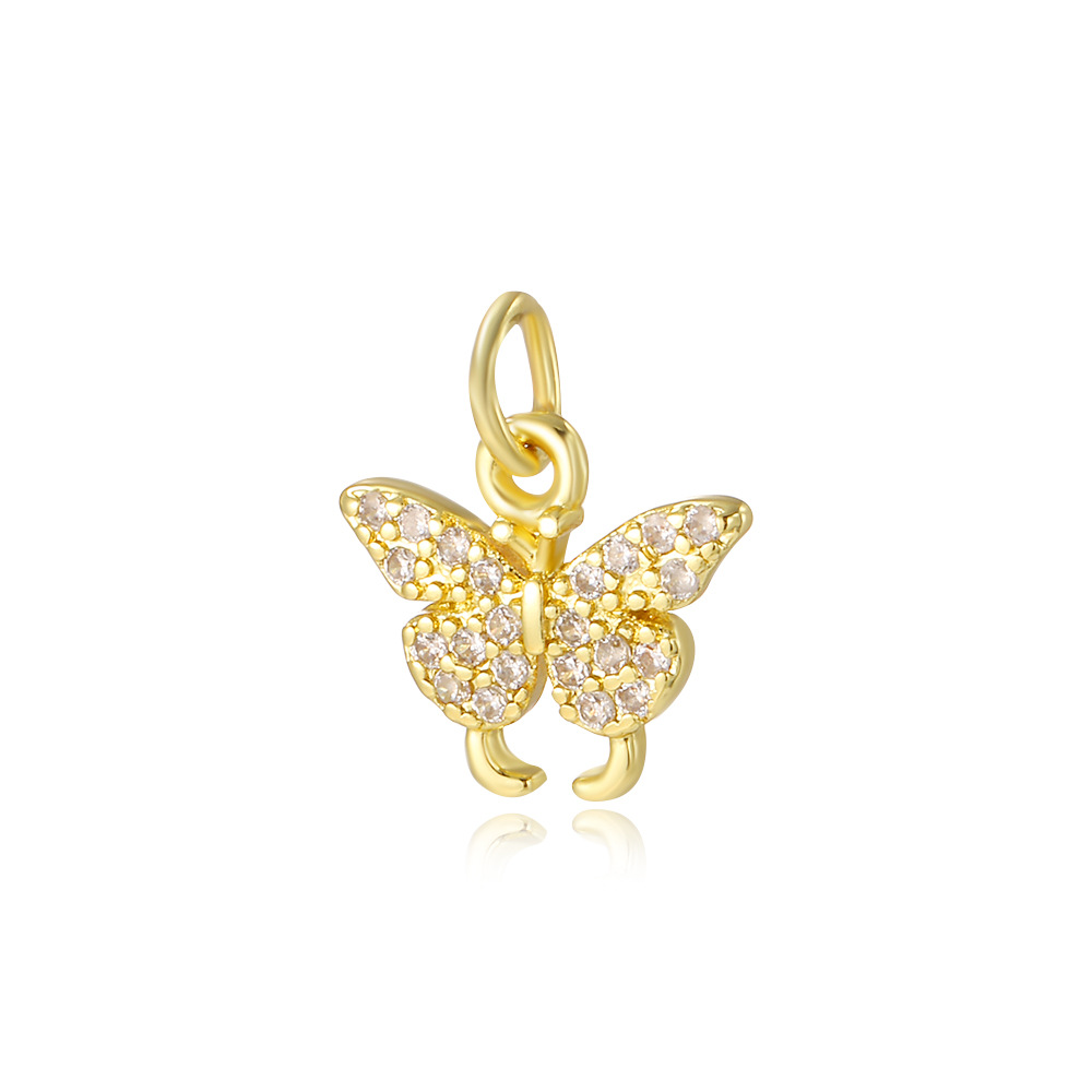 Niche simple set zircon butterfly & bow pendant DIY handmade necklace bracelet earring pendant jewelry accessories materials