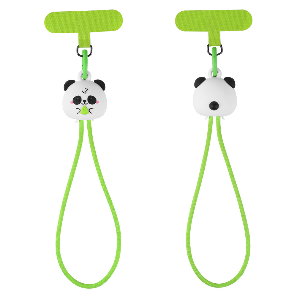 Panda Bracelet Data Cable 60W Fast Charge Cartoon Cute Phone Lanyard Portable Charging Cable Dual Type-C Interface