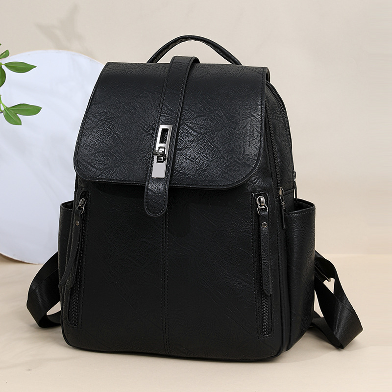 Double-shoulder bag women 2026 new casual classic pattern large capacity backpack printed travel large bag