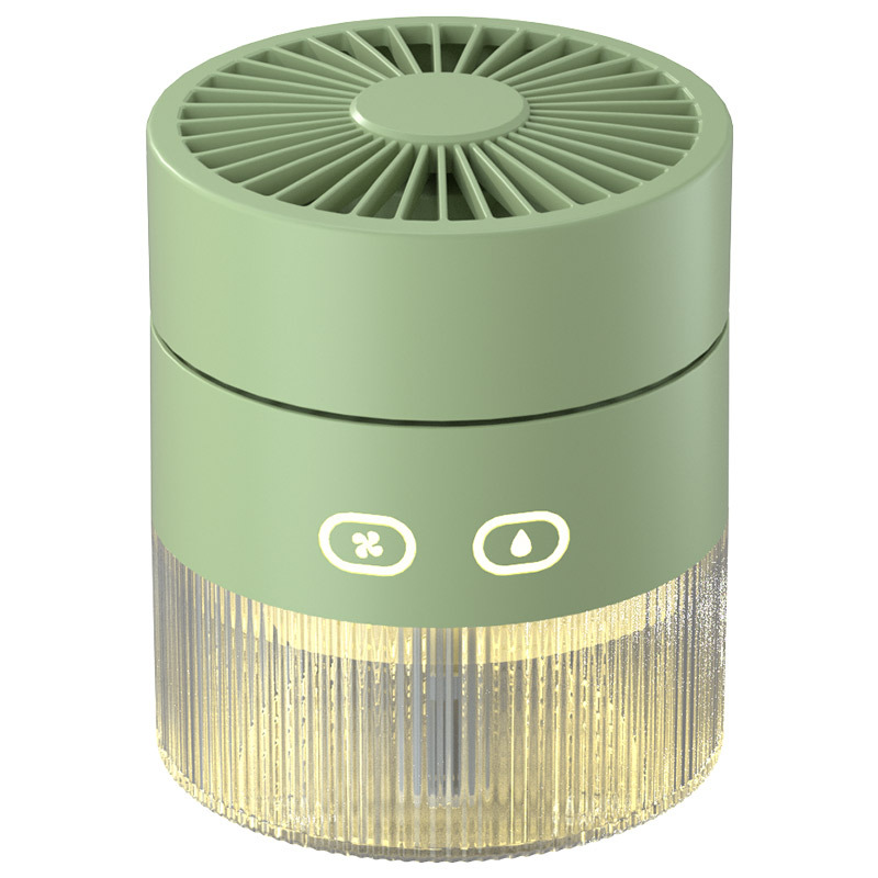 Water Cooling Fan USB Mini Small Fan Desktop Fan Turbo Foldable Cooling Humidifying Spray Fan