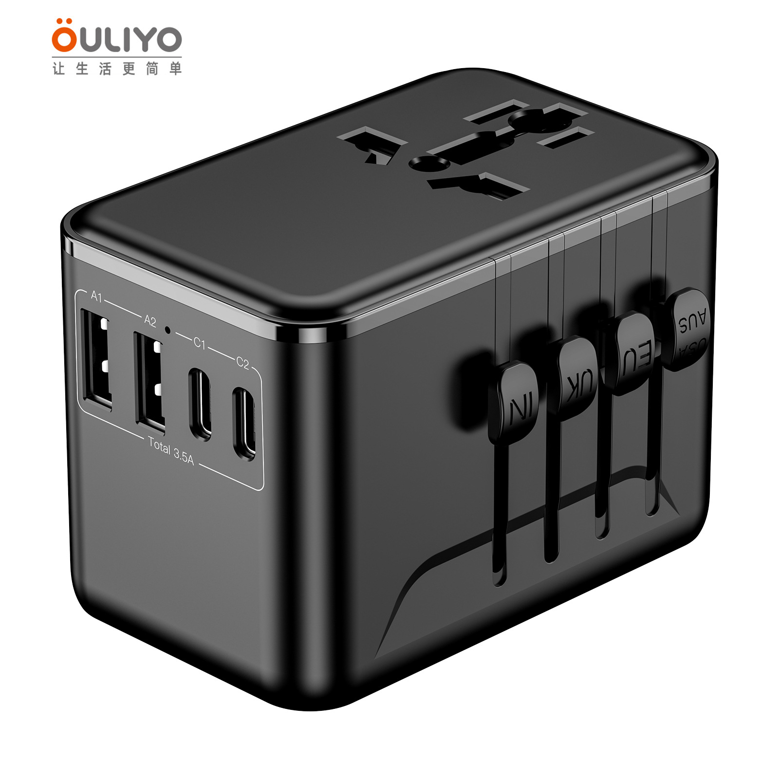 Multi-function Converter Socket GaN35W Multi-country Travel Adapter Plug Global Universal Charging Socket