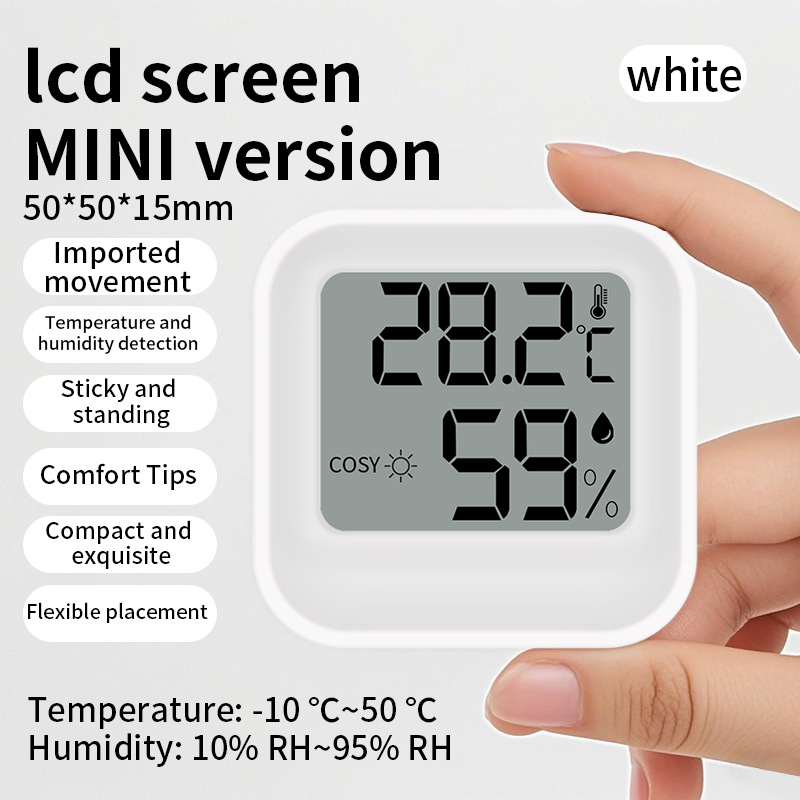New Electronic Thermometer Hygrometer Indoor Home Wall Mounted Mini Dry Wet Thermometer