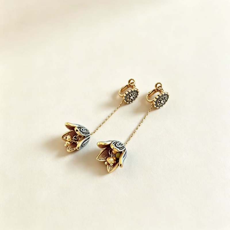 Chinese Restaurant Ginger Flower Tassel Earrings Women 2026 Ear Studs Ear Accessories