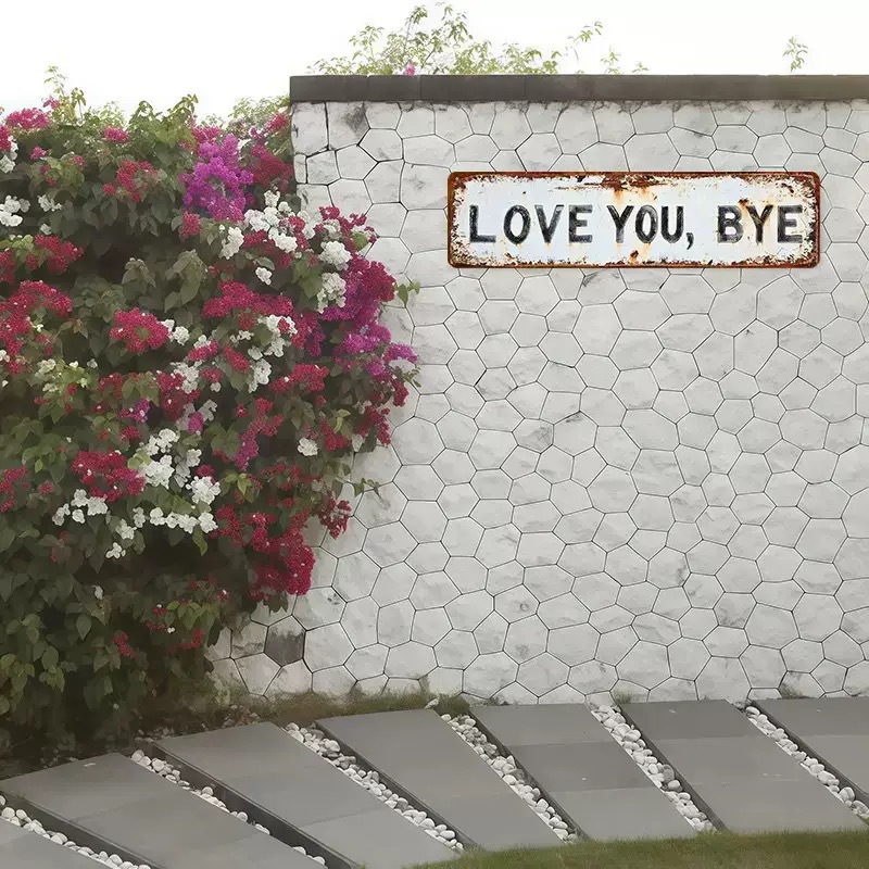New Best-selling Practical LOVE YOU, BYE Metal Wall Sign Decoration