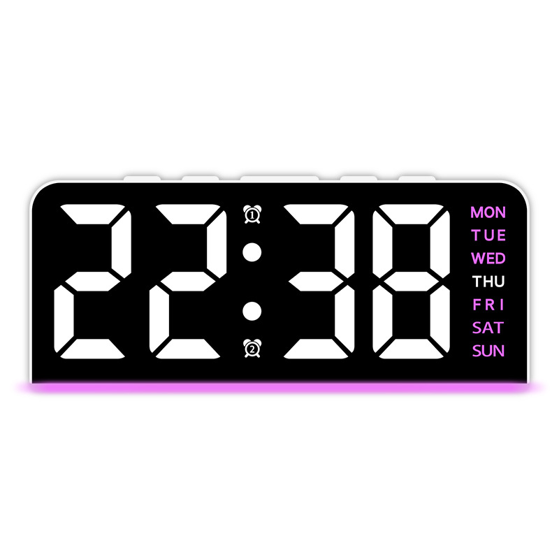 Innovative Atmosphere Lamp LED Large Character Digital Clock Date Table Clock Multifunctional Digital Alarm Clock GH8033