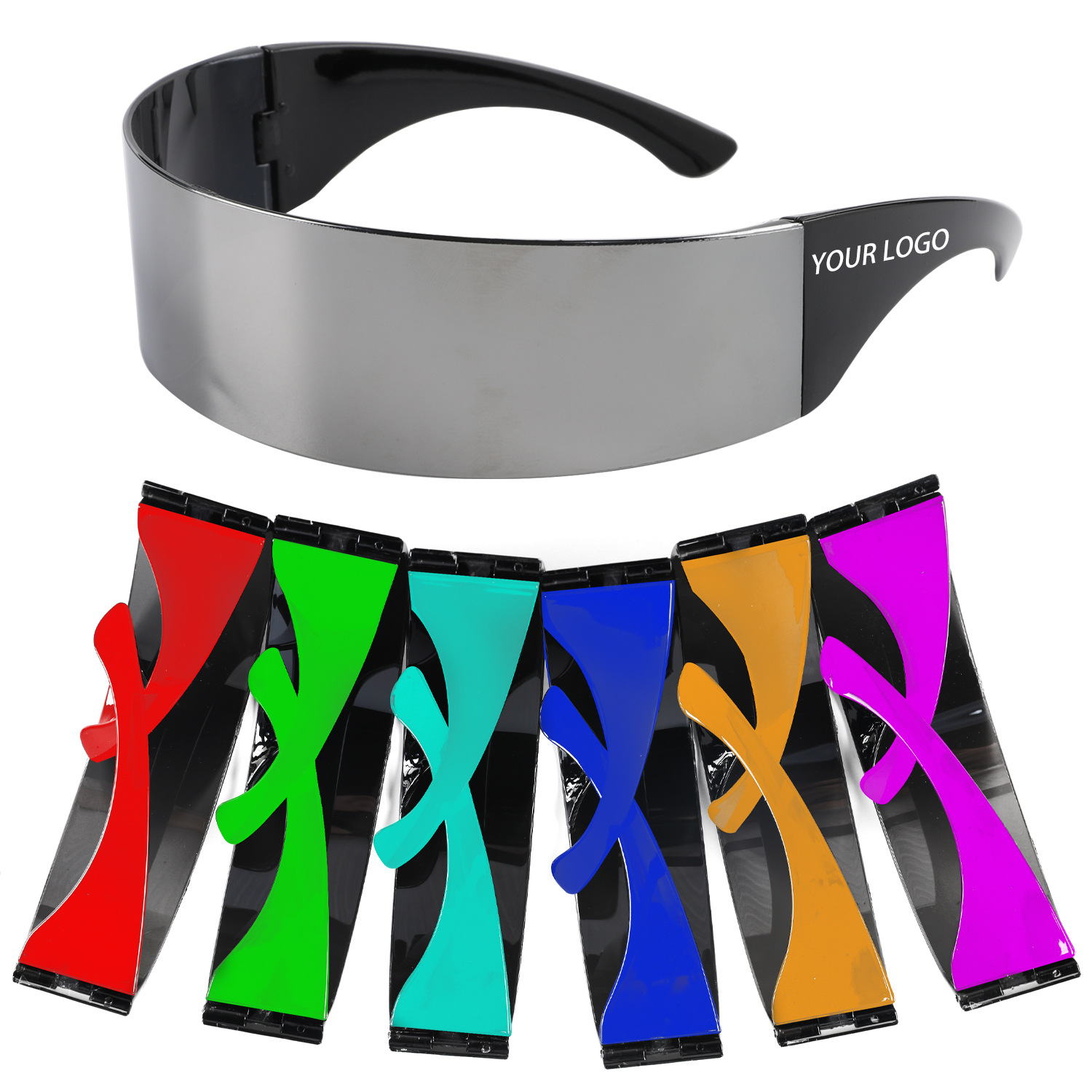 Headband Party Sunglasses, Party Sunglasses, One-Piece Mirror